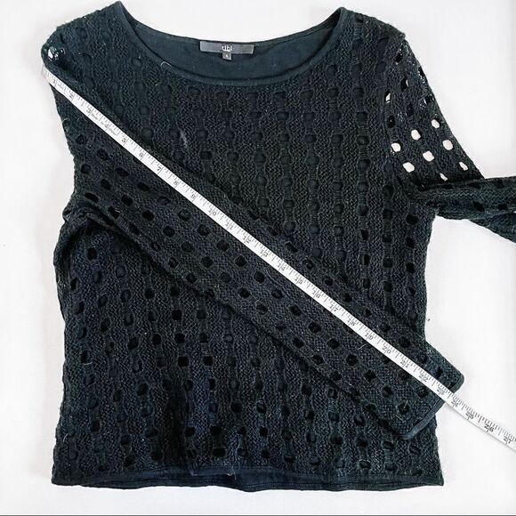 Tibi  Black Crochet Knit Sweater - Picture 8 of 8